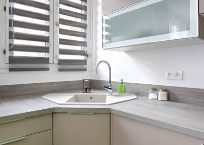 BH-Déco - Sylvie Samain - rénovation complète appartement détail cuisine beige