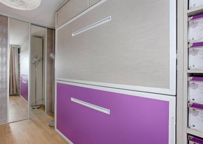 BH-Déco - Sylvie Samain, rénovation totale d'un appartement chambre lits jumeaux escamotables