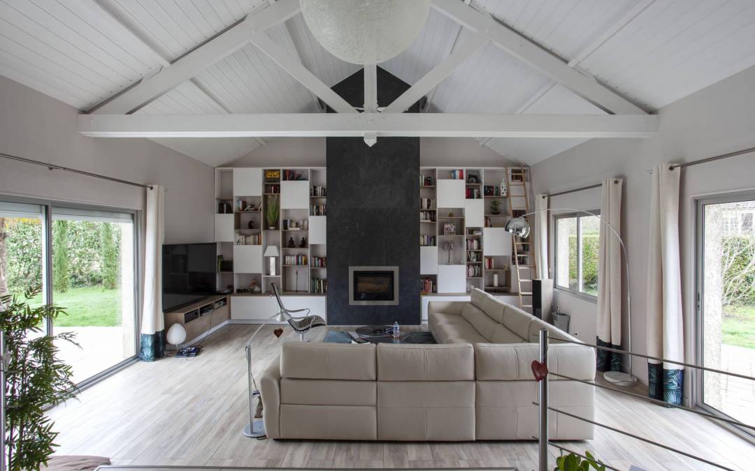 Projet Pièces à vivre et création de mobilier sur mesure – Essonne