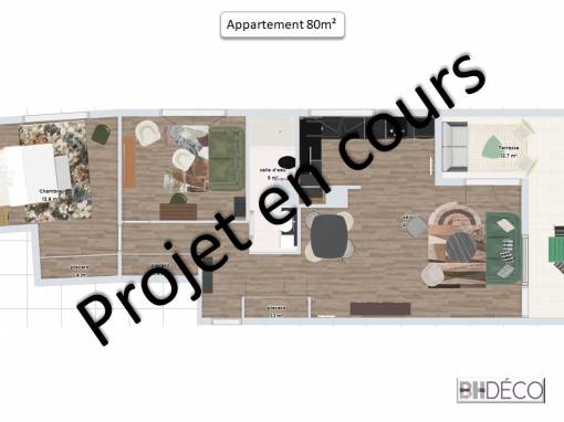 Aménagement et décoration complète d&rsquo;un appartement dans le Val d&rsquo;Oise