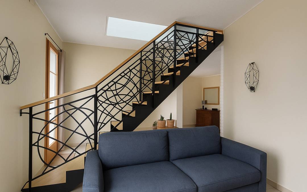 Rénovation d&rsquo;un escalier en métal découpé laser