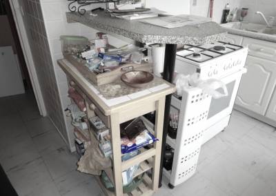 Rénovation d'une cuisine dans un appartement à Pantin Avant optimisation des rangement-1