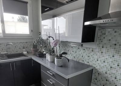 cuisine faience verte avant