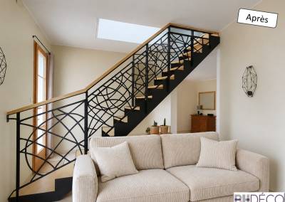 Rénovation d&rsquo;un escalier en métal découpé laser